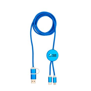 Câble de charge plastique recyclé et aluminium synchronisation 5 en 1