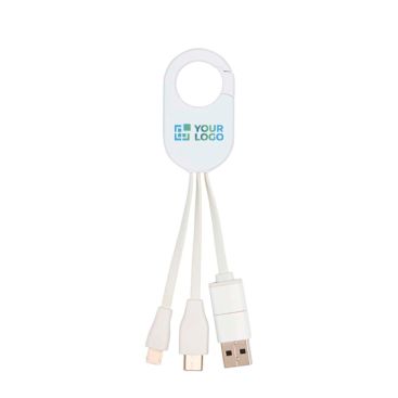 Câble de charge en plastique recyclé avec plusieurs connexions 4 en 1