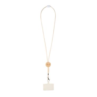 Tour de cou pour téléphone avec détail en bambou écologique au centre