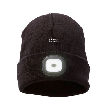 Bonnet côtelé extensible avec LED frontale 92 g/m²