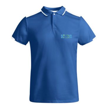 Polo polyester manches courtes pour homme bicolore 140 g/m² Roly 