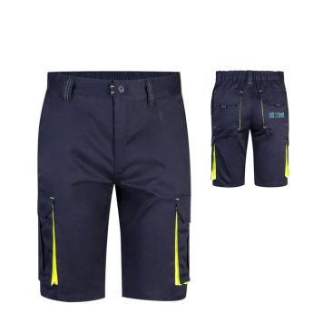 Bermuda de travail bicolore en coton et polyester 240 g/m² 