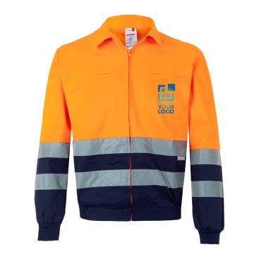 Veste de travail grande taille en sergé bicolore 210 g/m² 