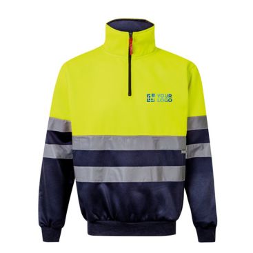 Pull polaire grande taille polyester avec col montant 300 g/m² 