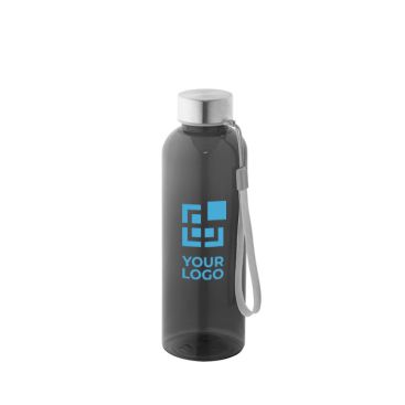Bouteille en RPET avec finition translucide et bouchon en acier 600 ml