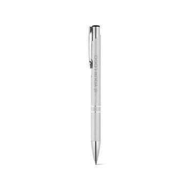 Stylo en aluminium avec mécanisme à bouton-poussoir encre bleue