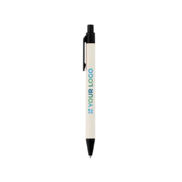 Stylo en aluminium recyclé issu de briques de lait, encre bleue