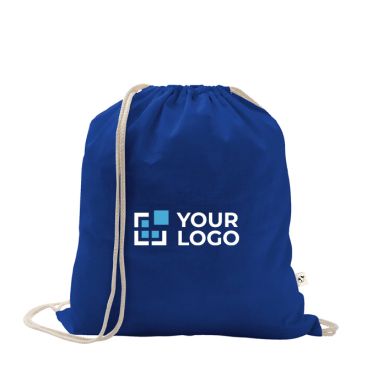 Sac à cordon en coton recyclé et polyester 150 g/m²