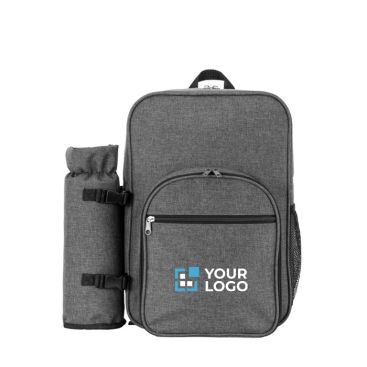 Sac à dos isotherme pique-nique en polyester recyclé avec ustensiles