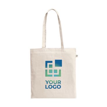 Sac de courses en coton bio avec anses longues 180 g/m²