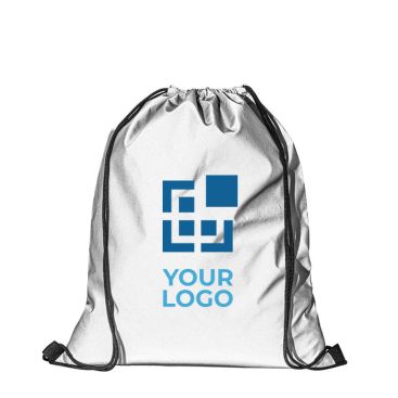 Sac réfléchissant en polyester avec anses noires 200 g/m2
