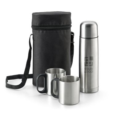 Lot de thermos personnalisable et tasses en acier 500 ml Picnic set