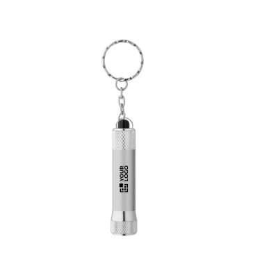 Porte-clés aluminium partiellement recyclé avec lampe LED 3 positions