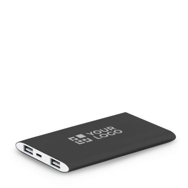 Batterie externe portable en aluminium avec lampe LED 7.200 mAh