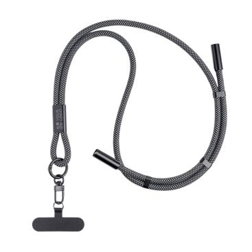 Lanière en plastique et nylon avec charge et attaches pour téléphone