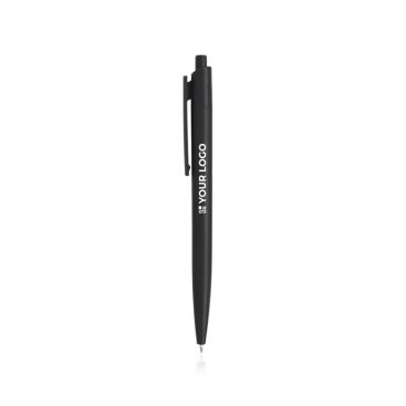 Stylo écologique avec corps uni et clip large à encre bleue