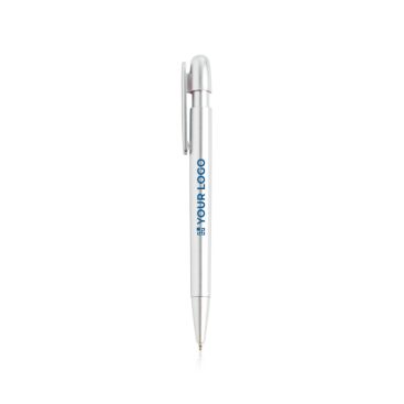 Stylo en plastique recyclé avec clip large et encre bleue