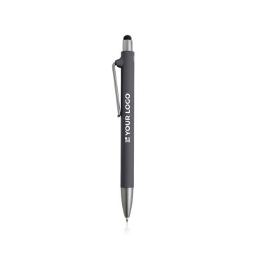 Stylo éco en plastique réutilisable avec toucher gomme à encre bleue