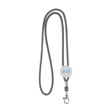 Lanyard tubulaire moderne en polyester avec mousqueton 3 cm avec zone d'impression
