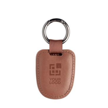 Porte-clés en cuir recyclé de haute qualité avec anneau en boucle avec zone d'impression