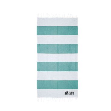 Serviette de plage en coton et polyester 90x180cm de 180 g/m² avec zone d'impression