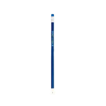 Crayon dans différentes couleurs avec détail argenté et gomme avec zone d'impression