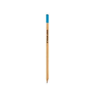 Crayon en charbon avec corps en bois et pointe de différentes couleurs avec zone d'impression