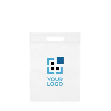 Petit sac en non-tissé coloré avec poignées creuses 80 g/m² avec zone d'impression