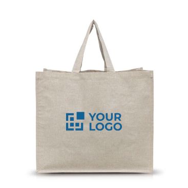 Sac multi-usage en coton recyclé résistant de 180 g/m² avec zone d'impression