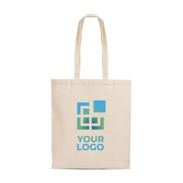 Tote bag en coton avec longues anses et interlock résistant 240 g/m²