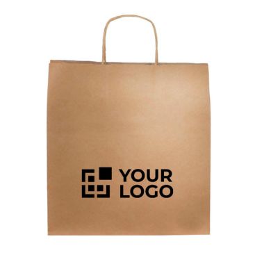 Sac écologique en papier kraft idéal pour les cadeaux 115 g/m2 avec zone d'impression