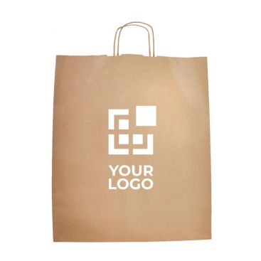 Grand sac écologique en kraft pour les courses 100 g/m² avec zone d'impression