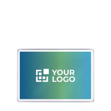 Aimant rectangulaire personnalisable avec papier à 1 face 90x60 mm avec zone d'impression