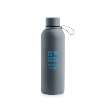 Gourde isotherme en acier inoxydable avec finition gomme, 500 ml
