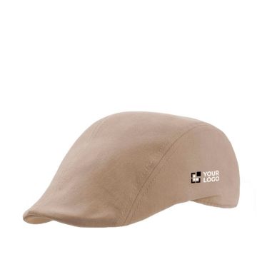 Béret équestre en coton brossé avec fermeture velcro 235 g/m² avec zone d'impression