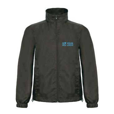 Veste en polyester pour homme coupe-vent et imperméable B&C avec zone d'impression