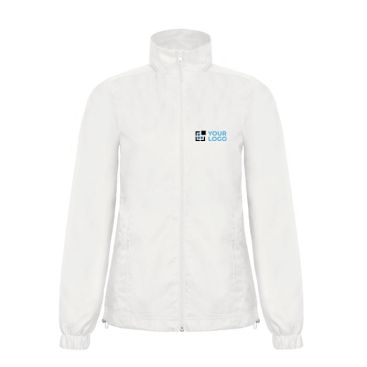 Veste pour femme en polyester imperméable et coupe-vent B&C avec zone d'impression