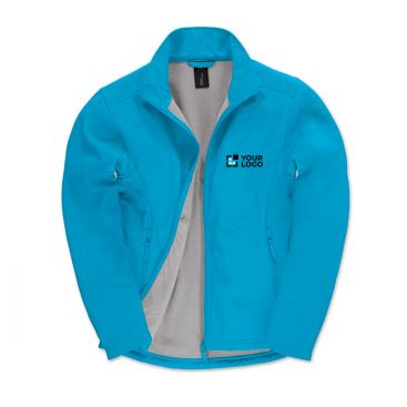 Veste softshell stretch pour homme en polyester 300 g/m² B&C avec zone d'impression