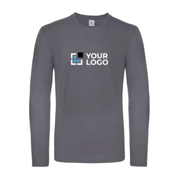 T-shirt pour homme à manches longues en coton 145 g/m² B&C avec zone d'impression