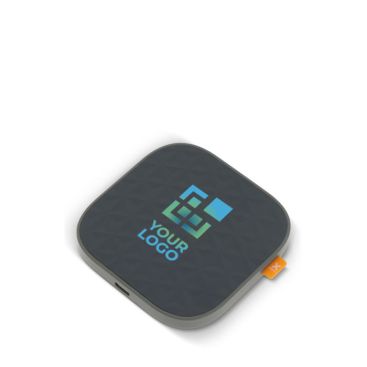 Chargeur sans fil compact de forme carrée 15W avec zone d'impression