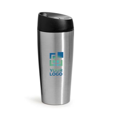 Verre à emporter à double paroi compatible avec machines à café 400ml avec zone d'impression