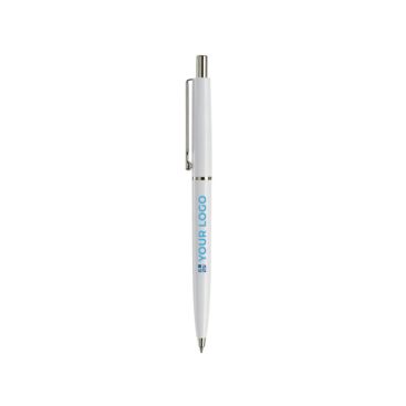 Stylo en plastique avec composants métalliques fabriqué en UE avec zone d'impression
