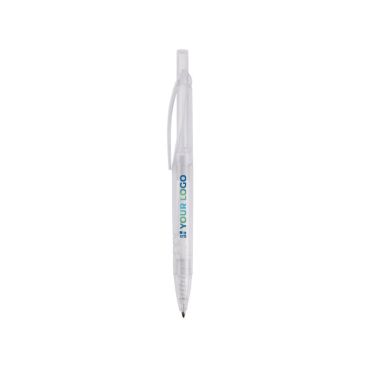 Stylo en bouteilles de PET recyclées avec encre bleue avec zone d'impression