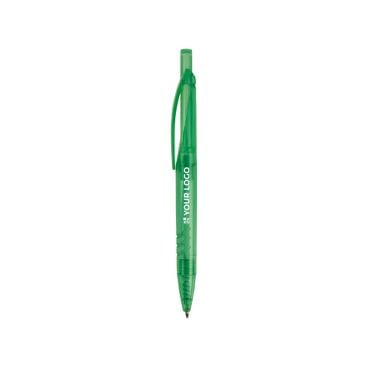 Stylo en bouteilles de PET recyclées avec encre bleue avec zone d'impression