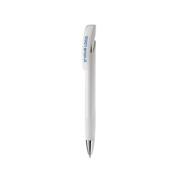 Stylo personnalisé en plastique et métal avec détails colorés avec zone d'impression