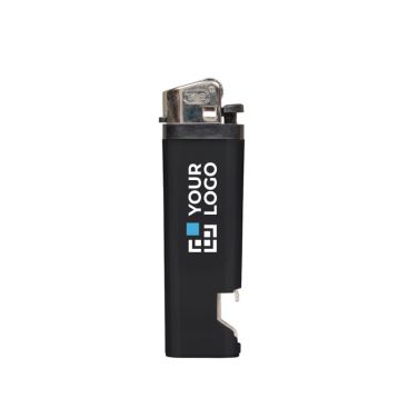 Briquet jetable 2 en 1 avec un décapsuleur en bas avec zone d'impression