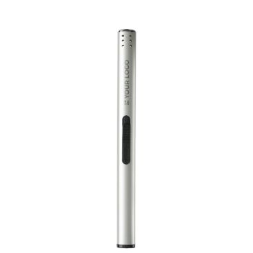 Long briquet en aluminium avec bouton sur le côté avec zone d'impression