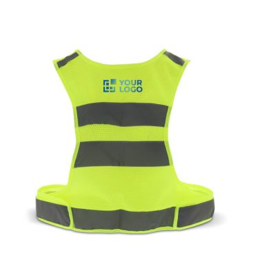 Gilet de sécurité avec bandes réfléchissantes et taille réglable avec zone d'impression