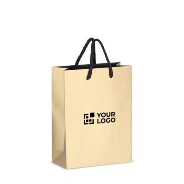 Sac cadeau en papier avec anses et intérieur noir 18x8x24 cm