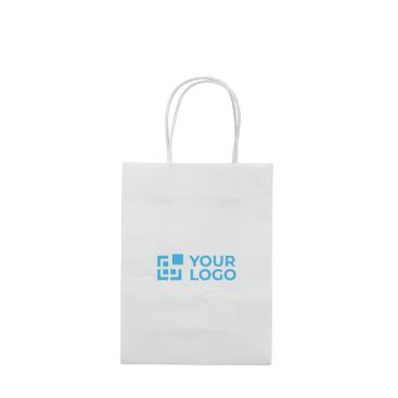 Petit sac en papier kraft coloré pour cadeau 120 g/m2 avec zone d'impression